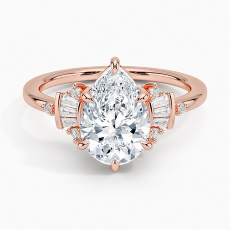 14K Rose Gold Daphne Art Deco Ring