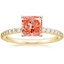 18K Yellow Gold Petite Shared Prong Three-Quarter Coverage Diamond Ring (1/3 ct. tw.), smalltop view