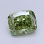 2.61 Ct. Fancy Vivid  Green Cushion Lab Grown Diamond