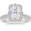 Platinum Reina Diamond Ring with Luxe Ballad Diamond Ring (1/4 ct. tw.)