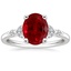 18K White Gold Verbena Diamond Ring, smalltop view