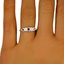 The Beverly Ring, smalltop view on a hand