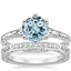 Platinum Hudson Ring with Delicate Antique Scroll Diamond Ring (1/15 ct. tw.)
