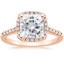 14K Rose Gold Odessa Halo Diamond Ring (1/5 ct. tw.), smalltop view
