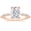 14K Rose Gold Marseille Half Coverage Diamond Ring (1/4 ct. tw.), smalltop view
