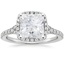 18K White Gold Joy Half-Coverage Diamond Ring, smalltop view