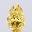3.88 Ct. Fancy Vivid  Yellow Pear Lab Grown Diamond
