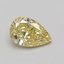 0.59 Ct. Fancy Intense Yellow Pear Lab Grown Diamond