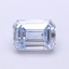 1.01 Ct. Fancy Blue Emerald Lab Grown Diamond