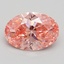 2.04 Ct. Fancy Vivid Pink Oval Lab Grown Diamond