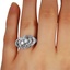 The Tisbury Ring, smallzoomed in top view on a hand