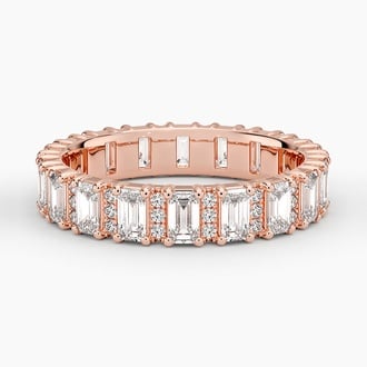 Naya Eternity Lab Diamond Ring in 14K Rose Gold