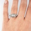 The Clementine Ring, smalltop view on a hand