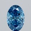1.54 Ct. Fancy Vivid Blue Oval Lab Grown Diamond
