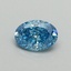 0.54 Ct. Fancy Vivid Blue Oval Lab Grown Diamond