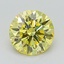 1.10 Ct. Fancy Vivid Yellow Round Lab Grown Diamond