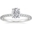 18K White Gold Petite Shared Prong Three-Quarter Coverage Diamond Ring (1/3 ct. tw.), smalltop view