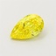 0.54 Ct. Fancy Vivid  Yellow Pear Lab Grown Diamond