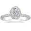 18K White Gold Nova Halo Diamond Ring (1/2 ct. tw.), smalltop view