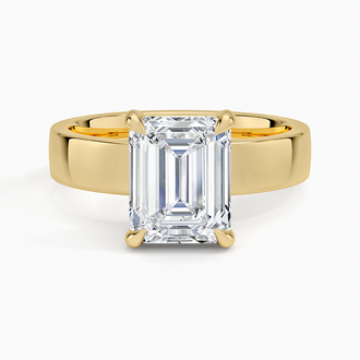 Peyton 4mm Solitaire with 2ct Emerald Certified Lab Diamond in 18K Yellow Gold
