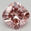 3.01 Ct. Fancy Vivid Pink Cushion Lab Grown Diamond