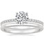 18K White Gold Luxe Ballad Diamond Ring (1/4 ct. tw.) with Petite Comfort Fit Wedding Ring