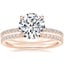 14K Rose Gold Demi Diamond Ring with Luxe Ballad Diamond Ring