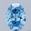 2.15 Ct. Fancy Vivid Blue Oval Lab Grown Diamond
