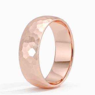 Canyon 7mm Wedding Ring in 14K Rose Gold