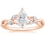 14K Rose Gold Willow Diamond Ring (1/8 ct. tw.), smalltop view