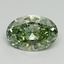 1.66 Ct. Fancy Vivid Green Oval Lab Grown Diamond