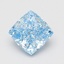 2.10 Ct. Fancy Vivid Blue Cushion Lab Grown Diamond
