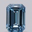 0.69 Ct. Fancy Vivid Blue Emerald Lab Grown Diamond