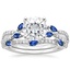18KW Moissanite Luxe Willow Sapphire and Diamond Bridal Set (1/4 ct. tw.), smalltop view