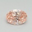 0.5 Ct. Fancy Vivid Pink Oval Lab Grown Diamond