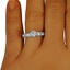 The Dyama Ring, smalltop view on a hand