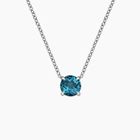London Blue Topaz Solitaire Pendant