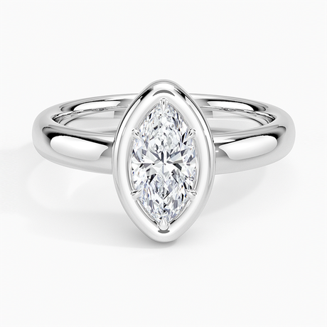 Platinum Andrea Bezel Prong Ring