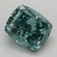 3.12 Ct. Fancy Vivid  Green Cushion Lab Grown Diamond