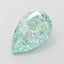 2.62 Ct. Fancy Vivid  Green Pear Lab Grown Diamond