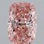 1.62 Ct. Fancy Vivid Pink Cushion Lab Grown Diamond