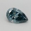 0.58 Ct. Fancy Vivid Greenish Blue Pear Lab Grown Diamond