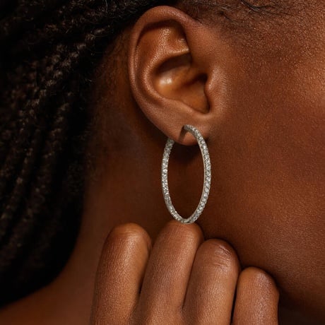 Perfect Luxe Hoop Diamond Earrings