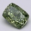2.54 Ct. Fancy Vivid  Green Cushion Lab Grown Diamond