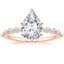 14K Rose Gold Marseille Half Coverage Diamond Ring (1/4 ct. tw.), smalltop view