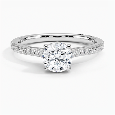 Luxe Diamond Accented Gallery Pavé Setting