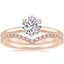 14K Rose Gold Esme Ring with Flair Diamond Ring (1/6 ct. tw.)