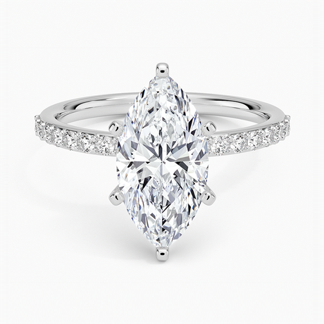 Petite Diamond Engagement Ring - Shared Prong