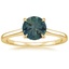 18K Yellow Gold 1.4mm Provence Solitaire Ring, smalltop view