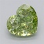 1.60 Ct. Fancy Vivid Green Heart Lab Grown Diamond